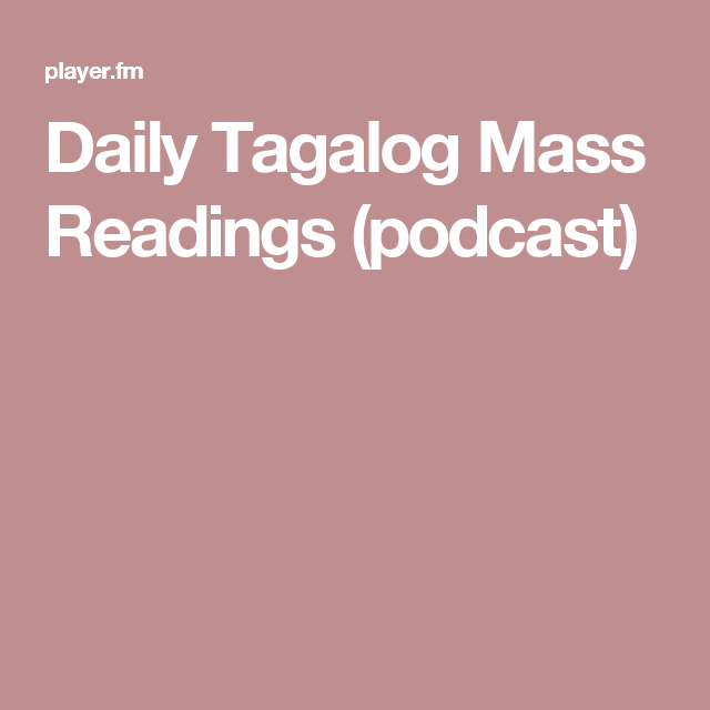 tagalog catholic readings